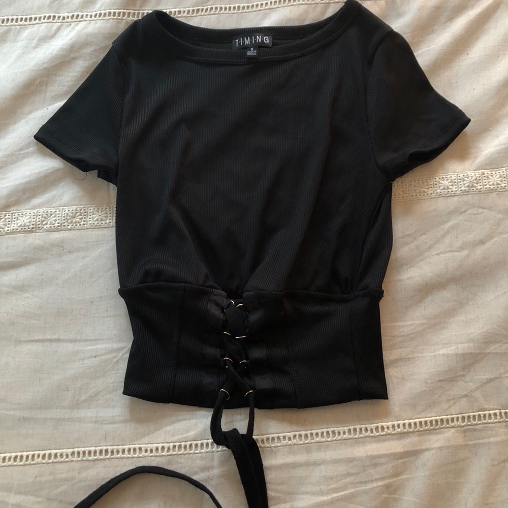 Cute night out black crop top